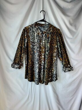 Cocomo Brown and Black Mixed Animal Print Tunic